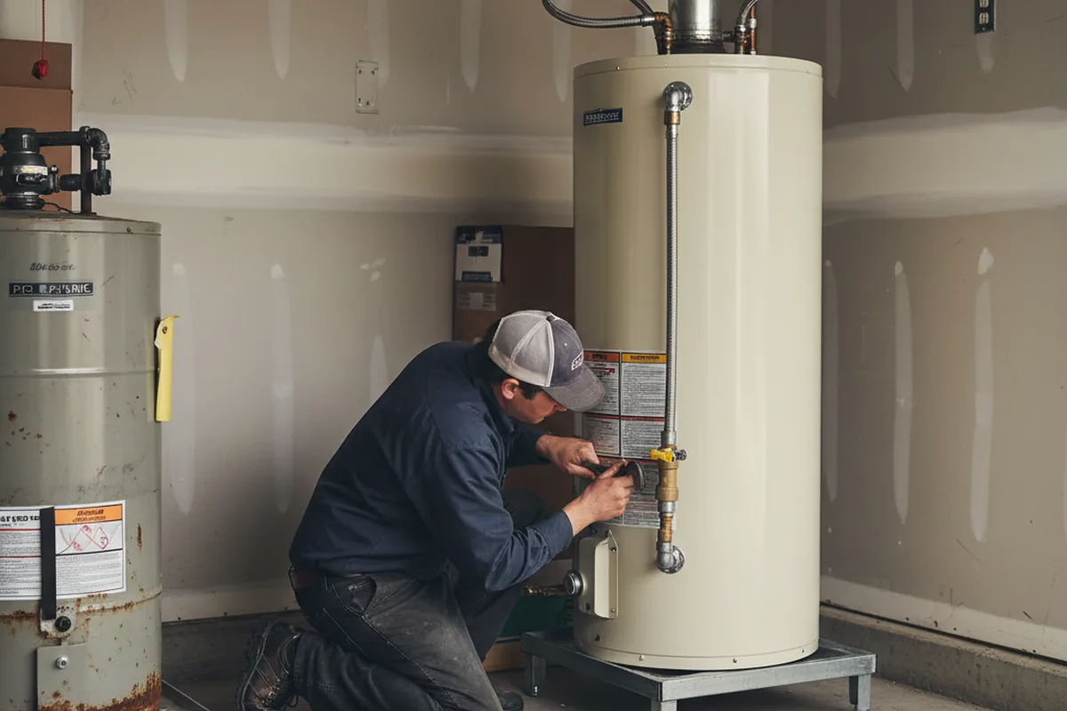 Water heater and shutoff valve replacement in Sugar Land
